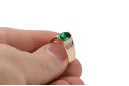 Пръстен Смарагд Оригинално ретро 14k розово злато Винтидж крафт vrc007r
